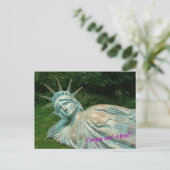 Lady Liberty heeft een pauze nodig - H briefkaart (Staand voorkant)