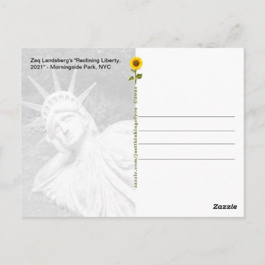 Lady Liberty heeft een pauze nodig - H briefkaart (Achterkant)