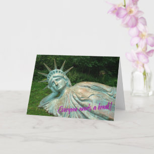 Lady Liberty heeft een pauze. NYC - H-kaart Kaart