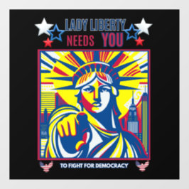 Lady Liberty heeft je nodig! Black BG vecht tegen Raamsticker