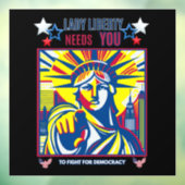 Lady Liberty heeft je nodig! Black BG vecht tegen  Raamsticker (Vel 3)