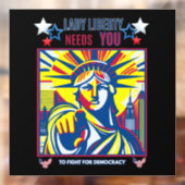 Lady Liberty heeft je nodig! Black BG vecht tegen  Raamsticker (Vel 2)
