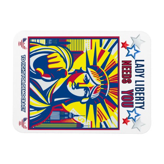 Lady Liberty heeft je nodig! White BG vecht tegen  Magneet (Horizontaal)