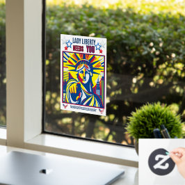 Lady Liberty heeft je nodig! White BG vecht tegen  Raamsticker