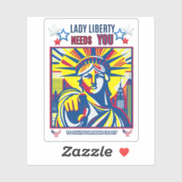 Lady Liberty heeft je nodig! White BG vecht tegen Sticker