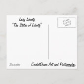 Lady Liberty Het Vrijheidsbeeld VS 4 juli Briefkaart (Achterkant)