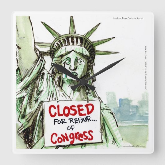Lady Liberty huilt @Congresplein klok (Voorkant)