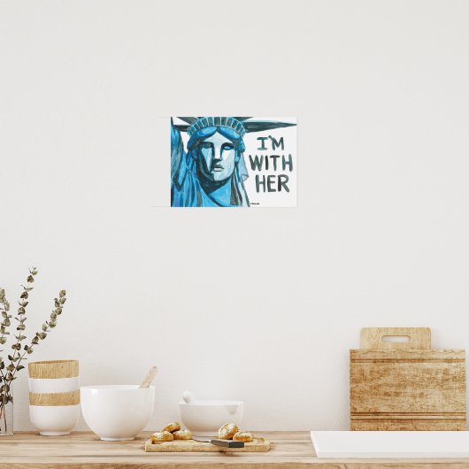 Lady Liberty - Ik ben bij haar Poster (Keuken)