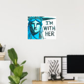 Lady Liberty - Ik ben bij haar Poster (Thuiskantoor)