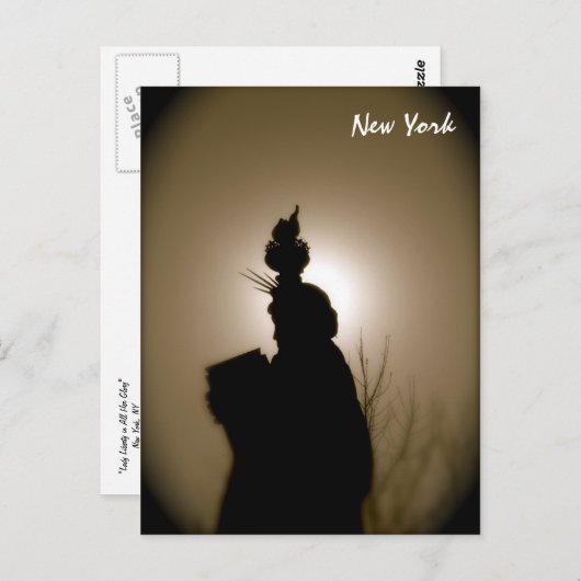 Lady Liberty in al haar glorie Briefkaart (Voorkant / Achterkant)