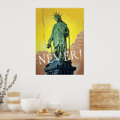 Lady Liberty in Chains — nooit Poster (Keuken)