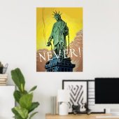 Lady Liberty in Chains — nooit Poster (Thuiskantoor)