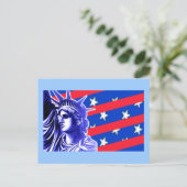 Lady Liberty in Patriottische Kleuren Producten Briefkaart (Staand voorkant)