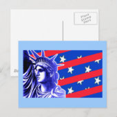 Lady Liberty in Patriottische Kleuren Producten Briefkaart (Voorkant / Achterkant)