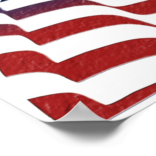 Lady Liberty in rood, wit en blauw Poster (Hoek)