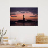 Lady Liberty in Sunset Poster (Keuken)