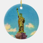 Lady Liberty Keramisch Ornament (Achterkant)
