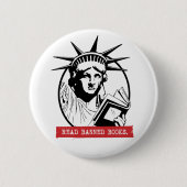 Lady Liberty Lees verboden boeken Ronde Button 5,7 Cm (Voorkant)