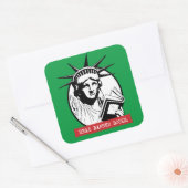 Lady Liberty Lees verboden boeken Vierkante Sticker (Envelop)
