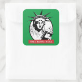 Lady Liberty Lees verboden boeken Vierkante Sticker (Tas)