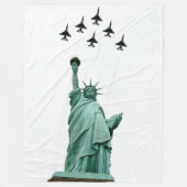LADY LIBERTY met JETS Fleece Deken (Voorkant)