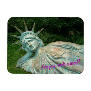 Lady Liberty neemt een pauze in - fotomagneet Magneet