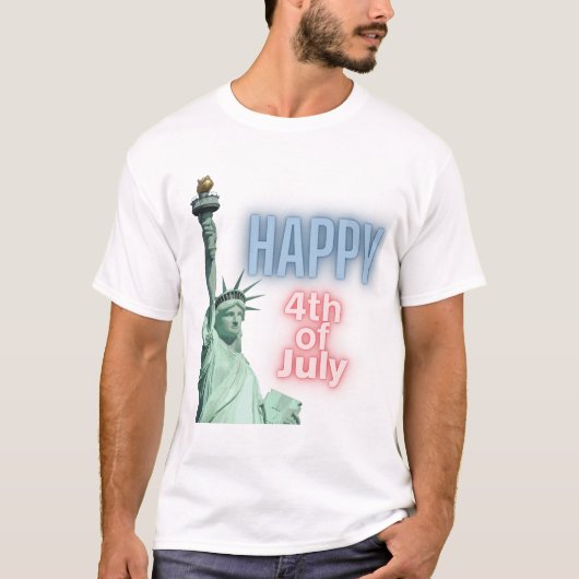 Lady Liberty Neon van 4 juli T-shirt (Voorkant)