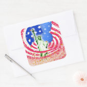 Lady Liberty, New York Vierkante Sticker (Envelop)