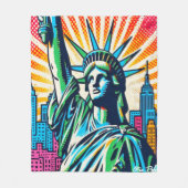 LADY LIBERTY-NYC GROOVE 2 FLEECE DEKEN (Voorkant)