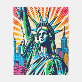 LADY LIBERTY-NYC GROOVE 2 FLEECE DEKEN