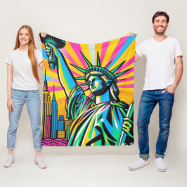 LADY LIBERTY-NYC GROOVE 3 FLEECE DEKEN