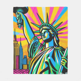 LADY LIBERTY-NYC GROOVE 3 FLEECE DEKEN