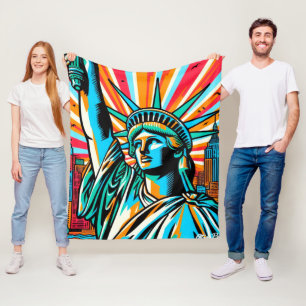 LADY LIBERTY-NYC GROOVE 4 FLEECE DEKEN