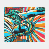 LADY LIBERTY-NYC GROOVE 4 FLEECE DEKEN (Voorkant (Horizontaal))