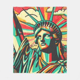 LADY LIBERTY-NYC GROOVE 5 FLEECE DEKEN