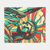 LADY LIBERTY-NYC GROOVE 5 FLEECE DEKEN (Voorkant (Horizontaal))