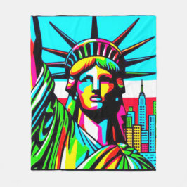 LADY LIBERTY-NYC GROOVE FLEECE DEKEN