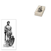 Lady Liberty of Columbia met Zwaard en Schild Rubberstempel (Gestempeld)