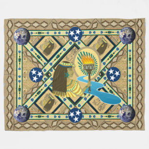 "Lady Liberty of the Nile" Art Fleece Blanket