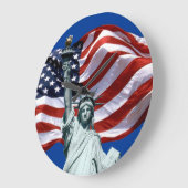 Lady Liberty, Old Glory Wall Clock Grote Klok (Hoek)