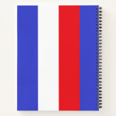 Lady Liberty op Notebook met blauwe rode witte str Notitieboek (Achterkant)