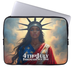 Lady Liberty opnieuw voorgesteld - Een nieuw gezic Laptop Sleeve