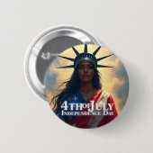 Lady Liberty opnieuw voorgesteld - Een nieuw gezic Ronde Button 5,7 Cm (Voorkant /achterkant)