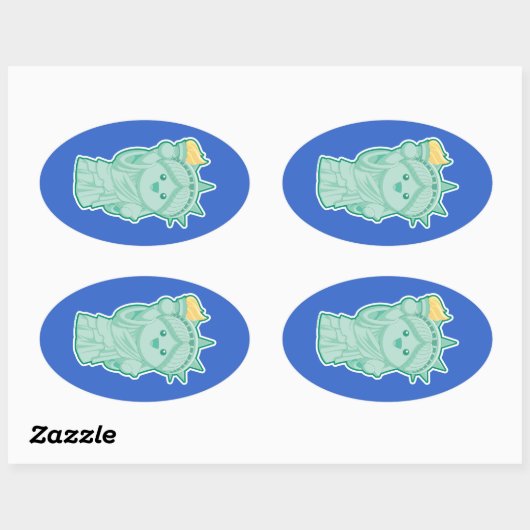Lady Liberty Ovale Sticker (Vel)