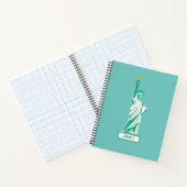 Lady Liberty over Blauwgroen Notitieboek (Binnen)