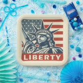 Lady Liberty Papieren Bordje (Feest)