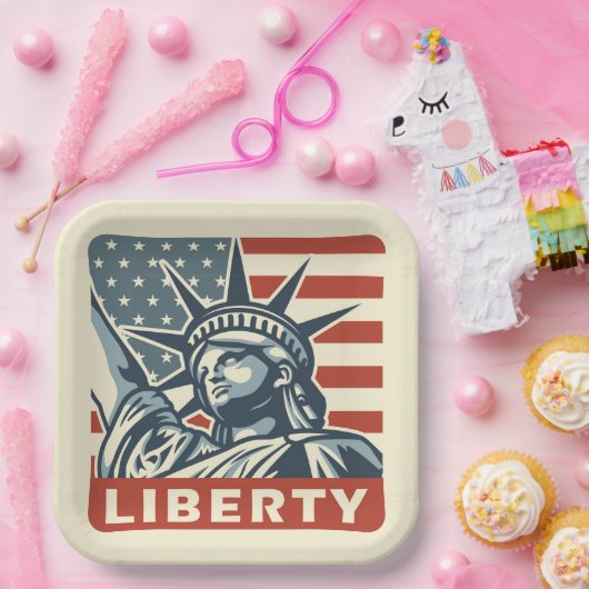 Lady Liberty Papieren Bordje (Feest)