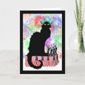 Lady Liberty - Patriotic Le Chat Noir Kaart (Voorkant)
