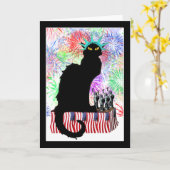 Lady Liberty - Patriotic Le Chat Noir Kaart (Gele Bloem)