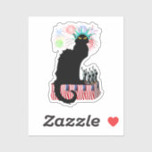 Lady Liberty - Patriotic Le Chat Noir Sticker (Vel)
